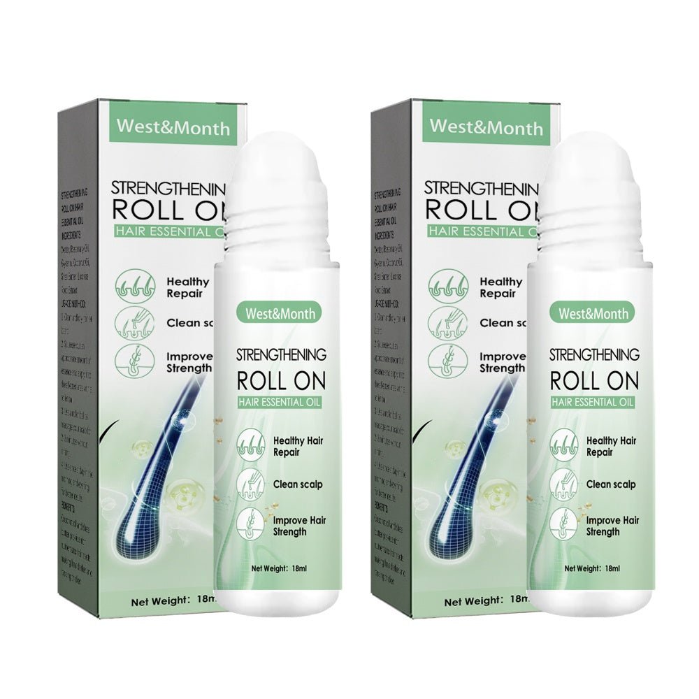 West&Month Hair Roller Balls Scalp Massage Moisturizing Hair Roots Thickening Hair Hair Treatment Roller Balls Essential Oil - Ms.Rubies Beauty Shop