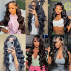 6x4 Density Virgin Human Hair Wigs For Black Women Vietnamese Raw Hair Transparent Lace Front Pre - Plucked Bleached Knots - Ms.Rubies Beauty Shop