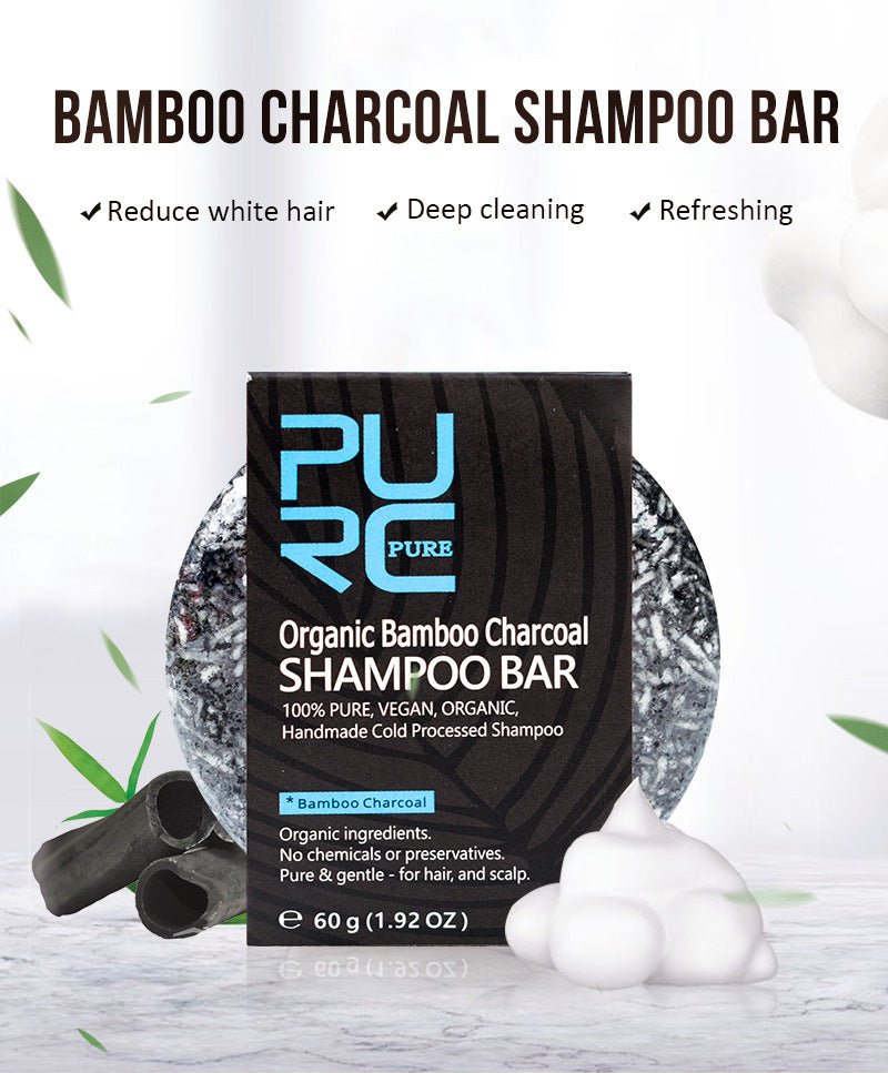 Hand - Extracted Soap Shampoo Bamboo Charcoal Shampoo Soap - Ms.Rubies Beauty Shop