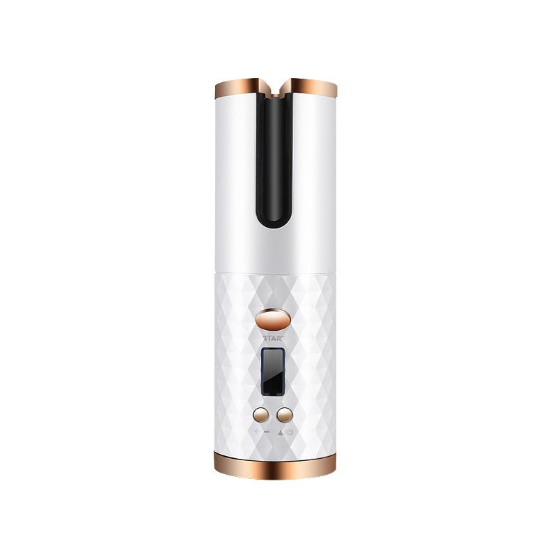 Rechargeable Automatic Hair Curler Women Portable Hair Curling Iron LCD Display Ceramic Curly Rotating Curling Wave Styer - Ms.Rubies Beauty Shop