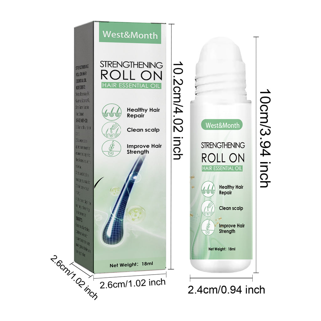 West&Month Hair Roller Balls Scalp Massage Moisturizing Hair Roots Thickening Hair Hair Treatment Roller Balls Essential Oil - Ms.Rubies Beauty Shop