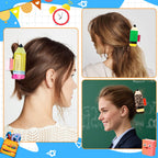 4Pcs Pencil Hair Clips Back To School Hair Accessories For Women Sunflower Leopard Stripe Hair Claw Clips Non Slip Hairpin For Thick Thin Hair School Opens Season Teachers Outfit Decor - Clearance - Ms.Rubies Beauty Shop