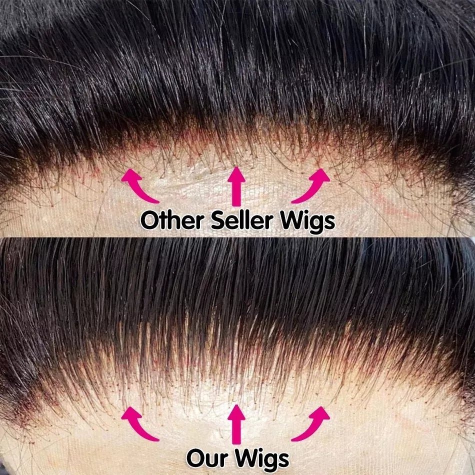 6x4 Density Virgin Human Hair Wigs For Black Women Vietnamese Raw Hair Transparent Lace Front Pre - Plucked Bleached Knots - Ms.Rubies Beauty Shop