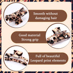 4Pcs Tortoise Hair Claw Clips, Acetate Hair Claw Clip Acrylic French Hair Banana Barrettes Jaw Clips, Stylish Hair Accessories For Women 3.15 Inch Fashion Strong Hold For Thick Thin Hair,442 - 9838 - G14 - Ms.Rubies Beauty Shop