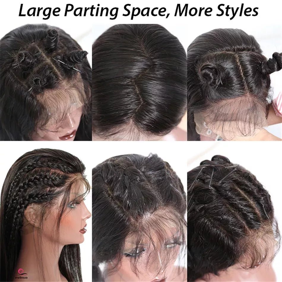 6x4 Density Virgin Human Hair Wigs For Black Women Vietnamese Raw Hair Transparent Lace Front Pre - Plucked Bleached Knots - Ms.Rubies Beauty Shop