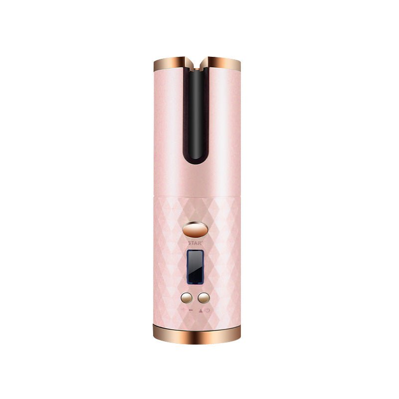 Rechargeable Automatic Hair Curler Women Portable Hair Curling Iron LCD Display Ceramic Curly Rotating Curling Wave Styer - Ms.Rubies Beauty Shop