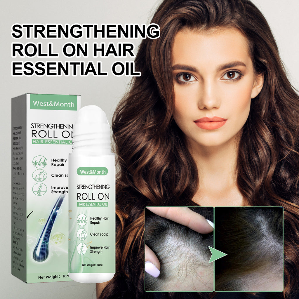 West&Month Hair Roller Balls Scalp Massage Moisturizing Hair Roots Thickening Hair Hair Treatment Roller Balls Essential Oil - Ms.Rubies Beauty Shop