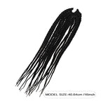 4X EZ SENEGALESE BRAID Long Crochet Braid Synthetic Hairstyle Black Burgundy Brown Ladies Box Braid Crochet Hair - 16 Inch - Ms.Rubies Beauty Shop