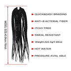 4X EZ SENEGALESE BRAID Long Crochet Braid Synthetic Hairstyle Black Burgundy Brown Ladies Box Braid Crochet Hair - 16 Inch - Ms.Rubies Beauty Shop