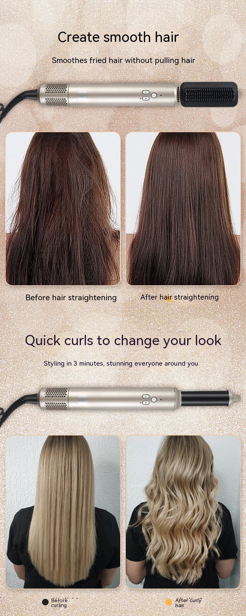 Multifunctional Hair Care Automatic Hair Dryer - Ms.Rubies Beauty Shop