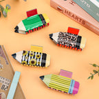 4Pcs Pencil Hair Clips Back To School Hair Accessories For Women Sunflower Leopard Stripe Hair Claw Clips Non Slip Hairpin For Thick Thin Hair School Opens Season Teachers Outfit Decor Clearance - Ms.Rubies Beauty Shop