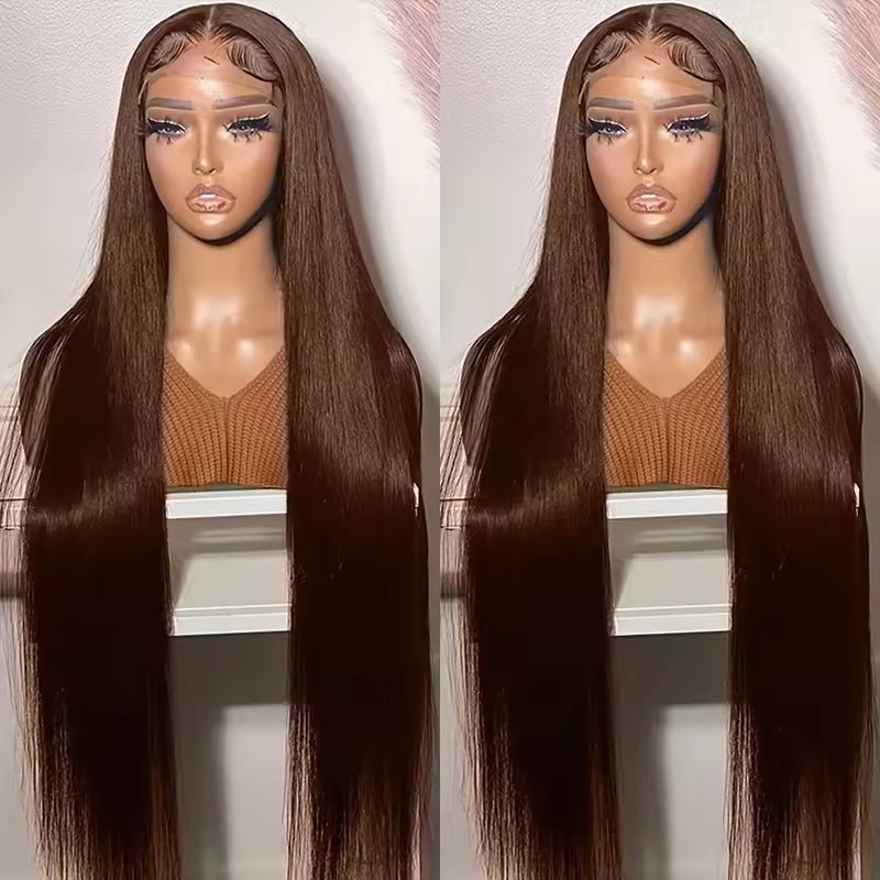 13x4 HD Lace Front Wig, Human Hair, Natural Brazilian Brown Wig, Women's Unprocessed Virgin Hair Wig - Ms.Rubies Beauty Shop