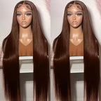 13x4 HD Lace Front Wig, Human Hair, Natural Brazilian Brown Wig, Women's Unprocessed Virgin Hair Wig - Ms.Rubies Beauty Shop