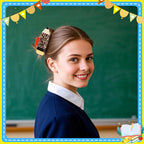 4Pcs Pencil Hair Clips Back To School Hair Accessories For Women Sunflower Leopard Stripe Hair Claw Clips Non Slip Hairpin For Thick Thin Hair School Opens Season Teachers Outfit Decor - Clearance - Ms.Rubies Beauty Shop