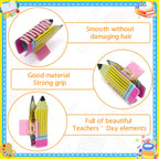 4Pcs Pencil Hair Clips Back To School Hair Accessories For Women Sunflower Leopard Stripe Hair Claw Clips Non Slip Hairpin For Thick Thin Hair School Opens Season Teachers Outfit Decor - Clearance - Ms.Rubies Beauty Shop